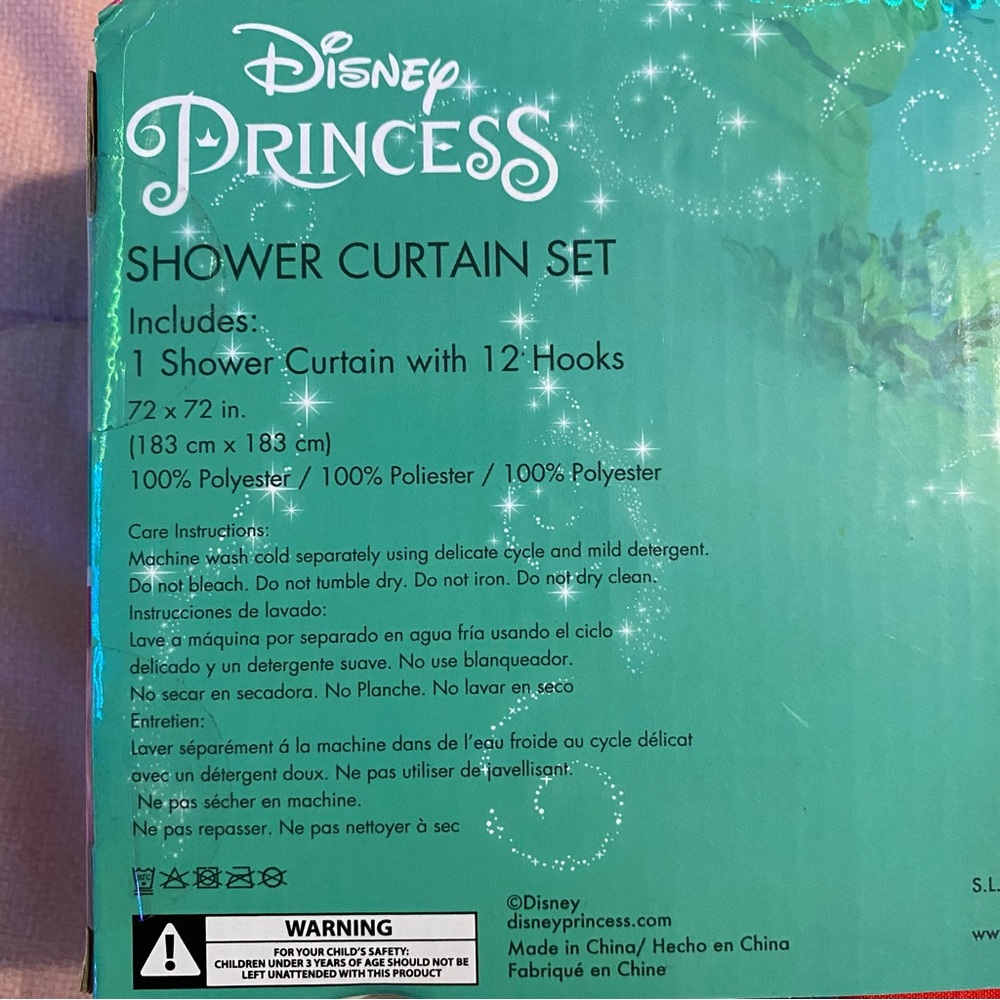 the little mermaid shower curtain disney NIB NEW NWOT NWT - Picture 2 of 5